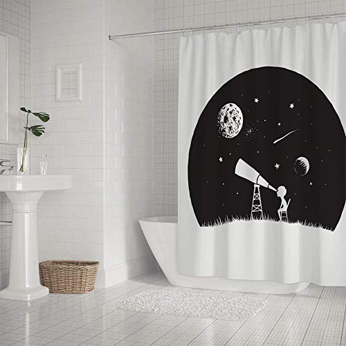 Rideau de douche imperméable en polyester de qualité supérieure motif garçon - 3