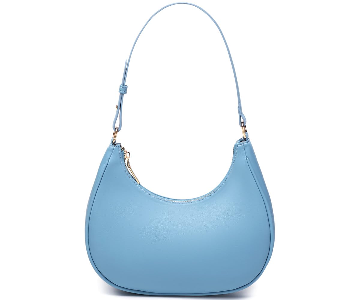 WSRYDJDL Crescent Shoulder Bags for Women Cute Hobo Tote Handbag Under the Arm Purses Mini Clutch Purse with Zipper Closure | Crescent, Cute, Under