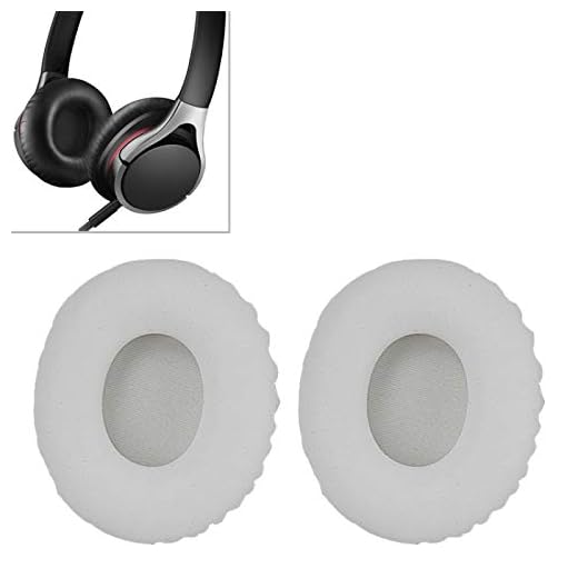 Ebogor för 1 par svamp hörlurar skyddsväska med kortspänne för Sony MDR-10RC (Color : White)