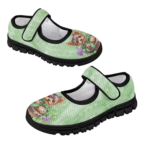 Girl's St Patrick's Day Design Running Shoes Breathable Mary Jane Shoes Magic Sticker Walking Shoes Slip On Casual Shoes4