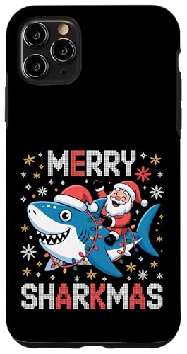 Merry Sharkmas AO[Z[^[ T^ CfBO V[N Cgt X}zP[X iPhone 11 Pro Max p