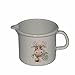 Produktbild Riess, 0040-084, Schnabeltopf 12 1,00 L, COUNTRY - ALMLIESEL, Durchmessser 12 cm, Höhe 11,5 cm, Inhalt 1,0 Liter, Emaille, weiß mit Kuh, Induktion
