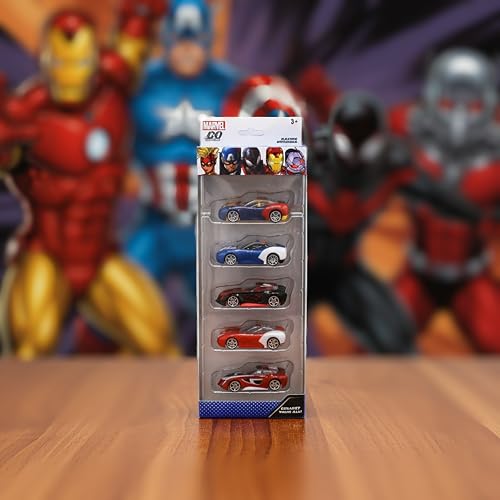 Image of Marvel Go Collection | 5-Pack| Marvel's Captain America, Captain Marvel, Iron Man, Miles Morales and Ant-Man | 1:64 Diecast Toy Cars | Ages 3 and Up | Collect Them All | Birthday Gift for Kids