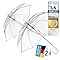 GOODS+GADGETS Durchsichtiger Regenschirm transparent, weißer Stockschirm Ø 100 cm; Eleganter Regenschirm in transparent - Das Fashion-Highlight (2x Stockschirm Ø 100 cm)