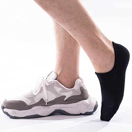 Idegg No Show Socks Men Low Cut Ankle Short Socks For Men Casual Athletic Socks With Non Slip Grip (As1, Numeric, Numeric_8, Numeric_11, Regular, Regular, Color B-8 Pairs Pure Black) #TOP1