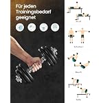 SONGMICS Hanteln, Hantelset aus Gusseisen, verstellbar, für Männer und Frauen, Workout, Fitnesstraining, Gewichtheben für Zuhause, Fitnessstudio – Bild 4