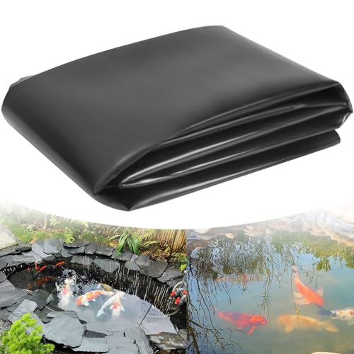 HOFSSI Pond Liner?0.22MM Thickness Fountain Underlayment Aging-Proof Fish Pond Liner Black?for Waterfall,Stream,Fountains and Water Gardens,Easy Cutting (Size : 1.5X3m)