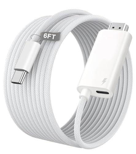 Cable USB-C a HDMI 8K trenzado de nailon para MacBook Pro y pantallas 4K