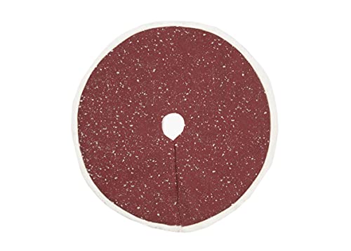Manor Luxe Snowing - Falda de árbol de Navidad con Ribete de Piel sintética, 50,8 cm, Color Rojo
