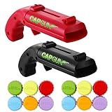 【Lustiges Barspielzeug】Beeindrucken Sie Ihre Freunde und Zuschauer mit diesem Flaschenöffner, der nicht nur Ihre Flaschen mit minimalem Aufwand öffnet, sondern auch als Kappenwerfer fungiert, und der Bierflaschenöffner kann die Kappe abschießen mehr als 5 Meter.(Dies ist für ein Alter von mindestens 16 Jahren geeignet.)