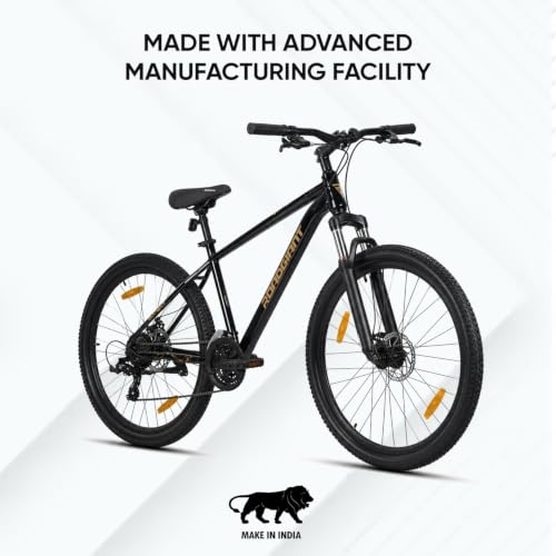 Image of ROADGIANT || BLACKGOLD-27.5T||21 Speed Shimano|| Premium Steel Frame||14+ Age ||Chrome Suspension|| Dual DISC ||Z Black
