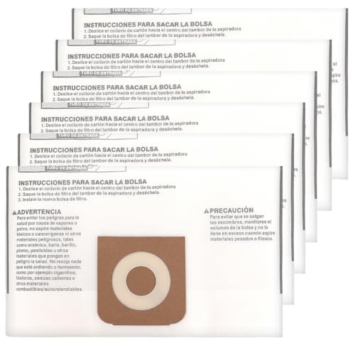 Image of CMXZVBE38749 Vacuum Bags Replacement for CRAFTSMAN 16-20 Gallon Wet /Dry Shop Vac Dust Bags CMXEVBE17595, CMXEVBE17596, Part# 38749-6 Pack
