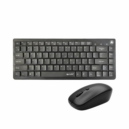 Image of ProDot Laptop Size Mini Wireless Keyboard and Mouse Combo | 2.4GHz USB Nano Receiver | Slim Keyboard with Silent Keys | Ergonomic Optical Mouse | Plug & Play for Laptop, PC, Windows, Mac