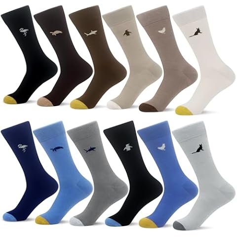 WeciBor Men's Casual Patterned Dress Socks Cover