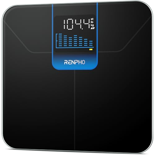 RENPHO Weight Scale with 7-Day Weight Trend, Digital Bathroom Scale for Body Weight with Large LED Display, High-Accurate Weighing Scale with Sturdy a
