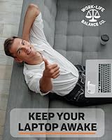 Work-Life Balance Corporation Laptop-Touchpad-Jiggler, funktioniert mit Trackpad von MacBook, Windows, ChromeBook-Laptops, Nicht erkennbar, kabelloser mechanischer Mover, 6 Monate mit AA-Batterie – Ansicht 7