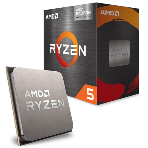 AMD Ryzen 5 5500GT Procesador (tarjeta gráfica Radeon integrada, 6 núcleos/12 Threads, 65W DTP, Socket AM4, 19Mb Caché, Reloj de aumento máx. hasta 4,4 GHz, con ventilador Wraith Stealh)