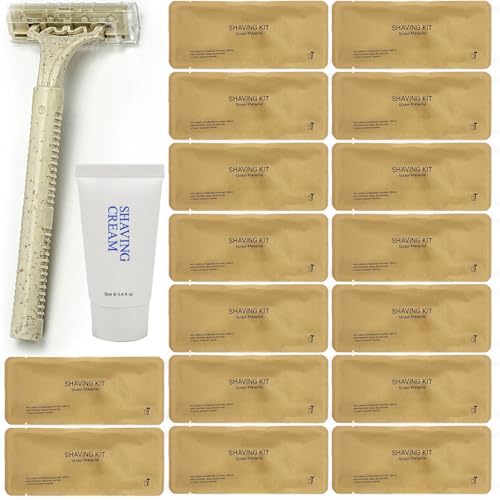 Disposable Shaving Kit - 50PCS Wheat Straw Twin Blade Razors and ...