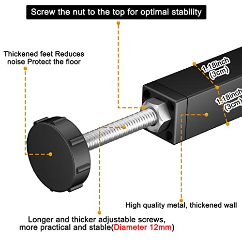 Wlrrcwdttc Adjustable Height Bed Frame Center Support Legs 10-12.8 Inch, Metal Bed Legs For Steel Bed Frame/Wooden Bed Center Slat/Furniture, Heavy Duty Bed Legs Replacement -Black Bed Legs Set Of 2 #TOP5
