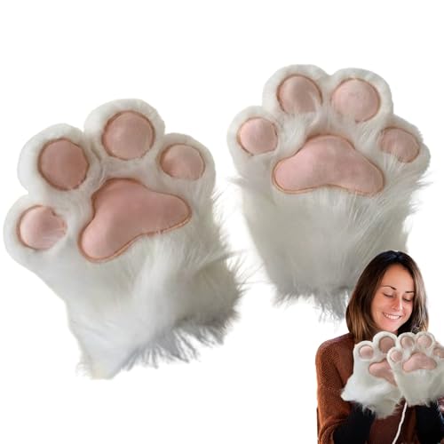 Guantes de garras de gato de felpa: manoplas cálidas de 25 x 20 cm para invierno al aire libre