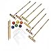 Lexza Square Croquet Game for Six Players, with 6 Quality Clubs, Poles, Colored Balls, Goals, a Portable Storage Bag, Outdoor Family - Lawn, Back Garden, Park Games, Suitable for Adults/Teenagers