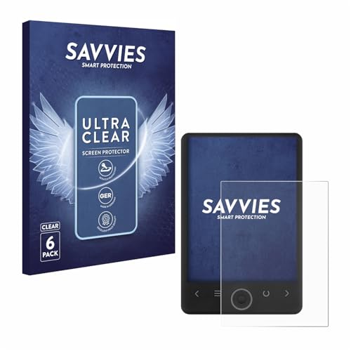 Savvies 6 Stück Schutzfolie für SPC Light 2 Displayschutz-Folie Ultra-Transparent