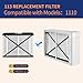 ZOLTRIXA 110 113 Replacement Filter Compatible with AprilAire Air Purifier Models 1110, Merv 13 Whole House Furnace Filters 16x20x4, 2-Pack