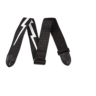 Fender Nylon Guitar Strap, Guitar Accessories, 2in, Lightning Bolt - Les Beatles, Paul McCartney, John Lennon, RIngo Starr, George Harrison