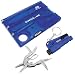 Swiss Army Card Tool Wallet Credit Card Multitool (Sapphire Blue)