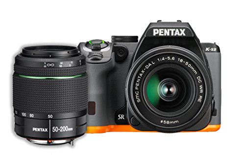 Pentax K-S2 20MP Wi-Fi Enabled Weatherized SLR with 50-200mm Lens Kit (Black/Orange) Pentax K-S2 20MP Wi-Fi Enabled Weatherized SLR with 50-200mm Lens Kit (Black/Orange)
