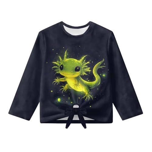 Ystardream Tie Knot Front Tops for Girls Long Sleeve Shirts for Parties Ceremonies3