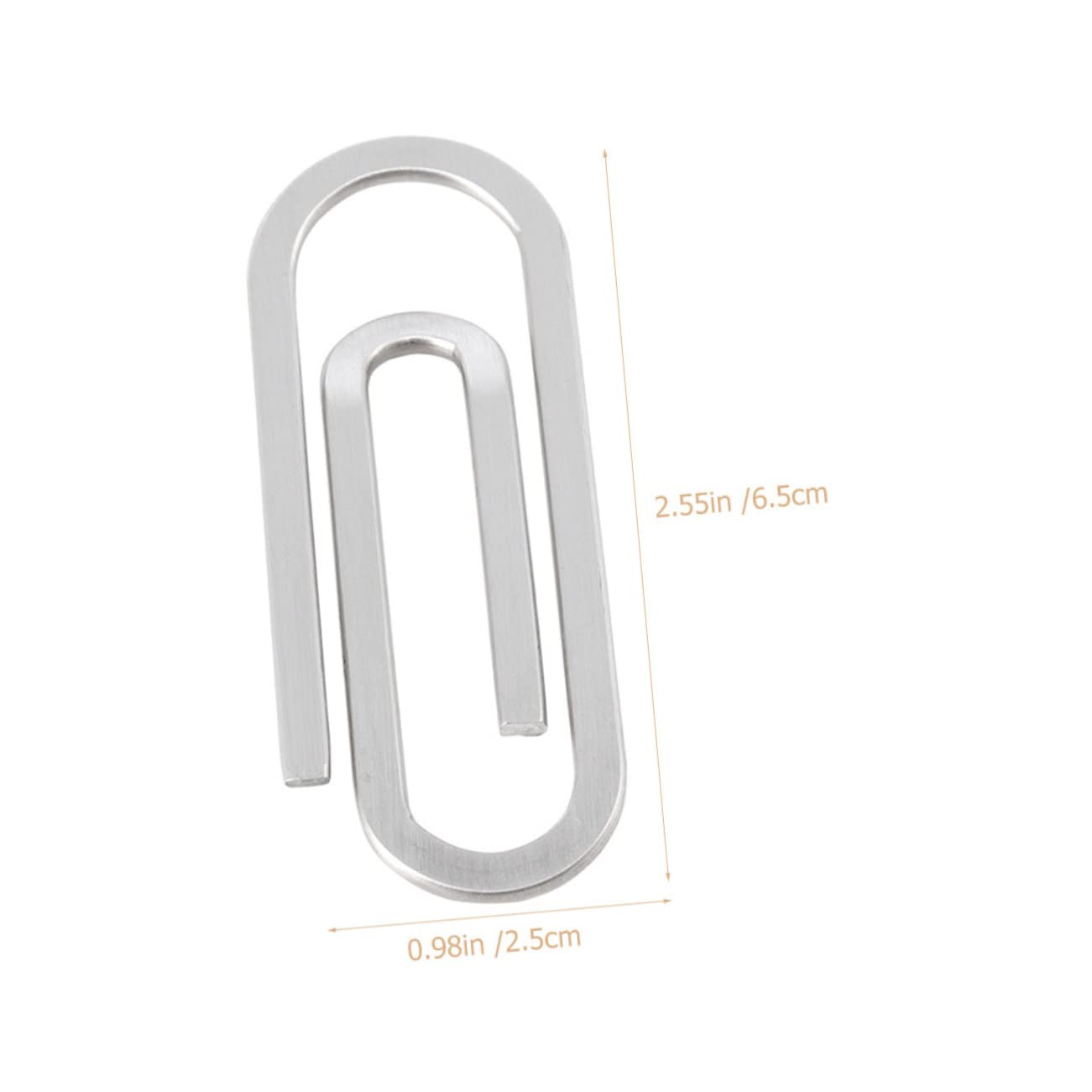 NAMOARLY 2pcs Wallet Card Holder Coin Paper Clip Stainless Steel Paper Clamp for Office School
