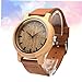 Beavorty Reloj De Madera para Hombre Casual Vintage con Correa De Cuero Superficie De Arce para Diario y Obsequio De Cumpleaños Imagen de Beavorty Reloj De Madera para Hombre Casual Vintage con Correa De Cuero Superficie De Arce para Diario y Obsequio De Cumpleaños