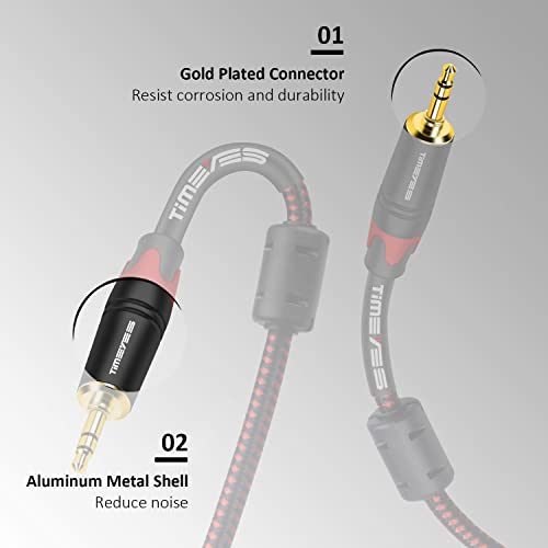 Cable auxiliar 3.5mm macho a macho de 0.5 m miniatura 2