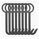 Essilnn AR500 Steel Target Hanger Shooting Target Hook DIY Pipe Target Stand Kit Assemble Metal Gong Target, 8 Pack