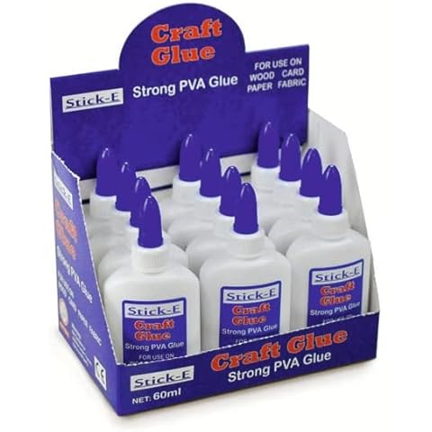 Stick-E PVA White Glue Pack of 12 Cover