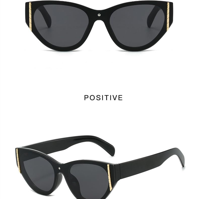 Lunettes de soleil œil de chat UV400 avec verres larges contre les reflets