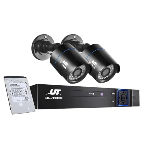 UL-TECH 1080P HD HDMI DVR Video IP System Home CCTV Security Camera, Black