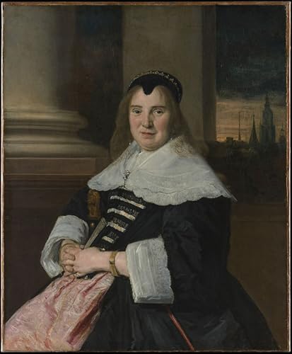 Lienzo Ritratto di donna de Frans Hals para decoración de paredes de salón en casa, 60x90cm