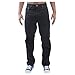 Price comparison product image BLUE CIRCLE Mens Jeans Heavy Duty Workwear Basic Straight Regular Fit Black Jeans 28-60 W34- L30