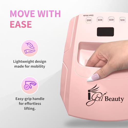 Image of Hybrid - X Nail Lamp - 48W UV /LED Nail Dryer, Wireless Rechargeable, Smart Timer, Removable Tray, Cordless Gel Nail Lamp for Manicure Pedicure