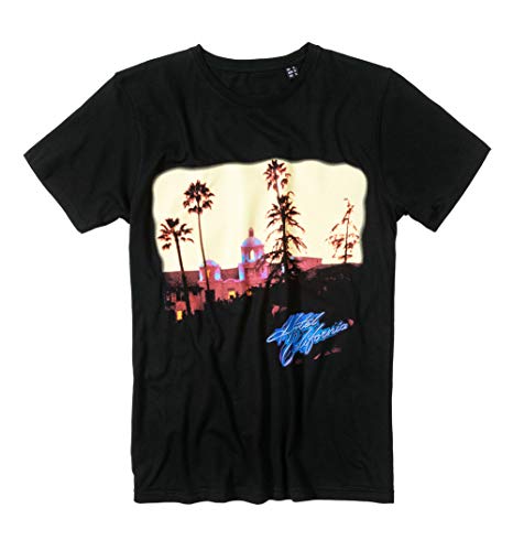 T-shirt The Eagles Hotel California Rock Off Noir - Haut Rock Vintage et Merch Musique