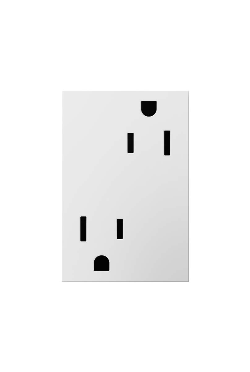 Legrand adorne 15A Tamper-Resistant Plus-Size Outlet (White Finish), ARTR153W4