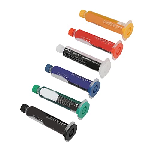 Image of 6Pcs Solder Mask Ink UV Light Curing, Solder Mask Ink Resistance Oil, Solder Paste for BGA PCB Circuit Board