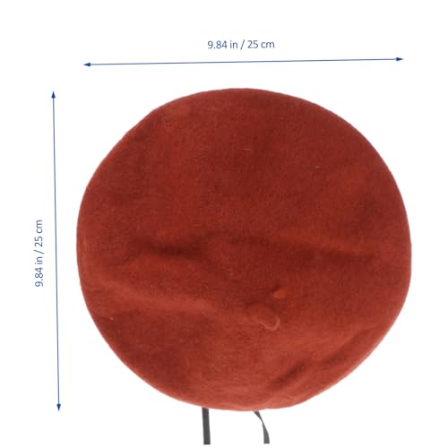 FRCOLOR 1Pc Wool Beret Hat Fashionable Autumn Accessory for Warm and Comfortable Design Creative Style for Boys and Premium Quality Wool for Everyday Orange2