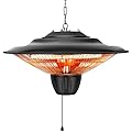 Air Choice Outdoor Heaters for Patio, Electric Patio Heater for Outdoor Use, 1500W Outdoor Patio Heater for Ceiling Mounted, Hanging Patio Heater with Overheat & Tip-Over Shut Off Protection