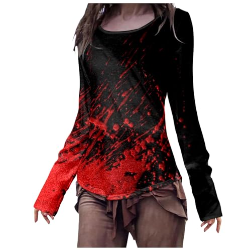 Fake Blood Splatter Bloody Shirt Halloween Costume T-Shirt W