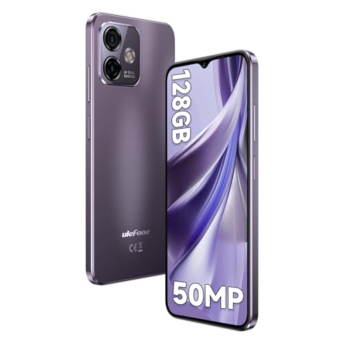 Ulefone Note 16 Pro 128GB ROM SIM-Free & Unlocked Mobile Phones, 50MP Camera, 4G SIM Free, 6.52 inch, Octa Core, 4400mAh, Android 13, 5G WIFI, Fingerprint Face Unlock, Phone Case, Purple