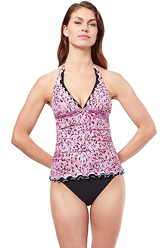 Profile by Gottex Women's Standard Pretty Wild Halter Tankini2