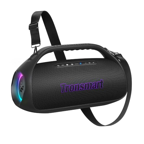 Tronsmart Bang 2 Altavoz Bluetooth Potente 90W, 26H Batería, Altavoz Grande Autoamplificado HiFi Portátil, IPX6, EQ, Speaker Parlante con Bocina y Luces RGB, para IR de Camping, a la Playa o al Campo